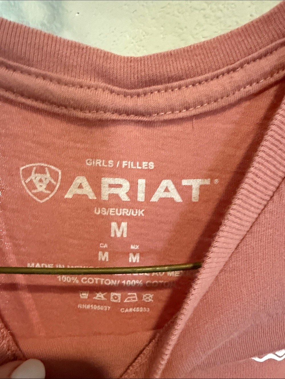 Ariat Girls Kids Rusty Pink Horse Graphic Tee - Picture 2 of 3